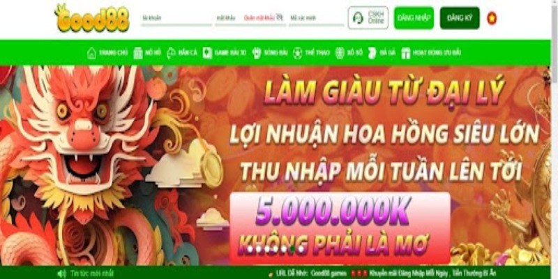 Truy cập vào trang chủ của nhà cái để tiến hành đăng ký tài khoản Good88