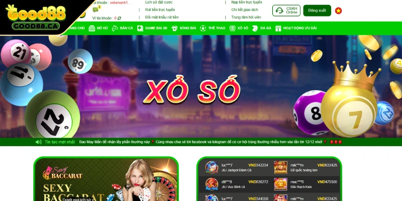 Giới thiệu đôi nét về sân chơi Xổ số GOOD88 đẳng cấp